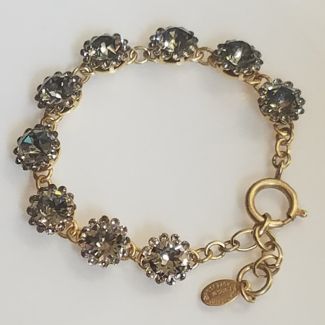 Catherine Popesco Flower Crystal Bracelet - Black Diamond