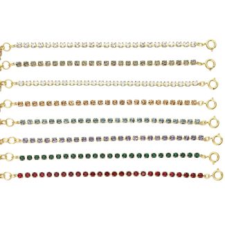Catherine Popesco New Delicate 6mm Crystal Tennis Bracelet - Assorted Colors
