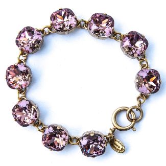 Antique Pink And Gold Bracelet by Catherine Popesco