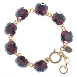 Catherine Popesco 12mm Large Stone Crystal Bracelet - Burgundy