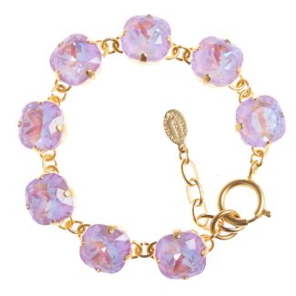 Catherine Popesco 12mm Large Stone Crystal Bracelet - Lilac Shimmer