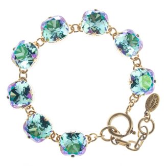 Catherine Popesco 12mm Large Stone Crystal Bracelet - Luminous Aqua