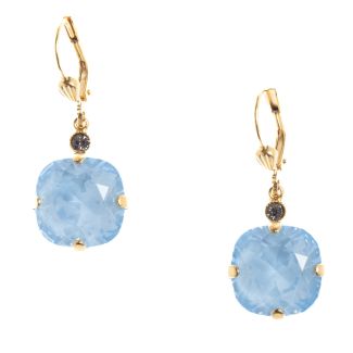 Catherine Popesco 12mm Large Stone Crystal Earrings - Sky Ignite