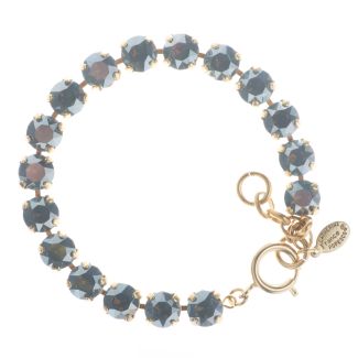 Catherine Popesco 8mm Crystal Tennis Bracelet - Dark Gray