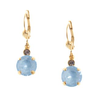 Catherine Popesco 8mm Round Small Stone Sky Ignite Crystal Earrings LV-6550BG-SKIG