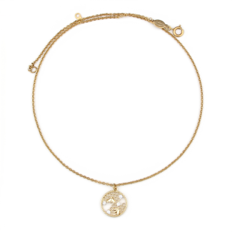 Catherine Popesco Abeille Bee Honeycombe Crystal And Gold Pendant Necklace