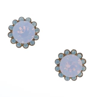 Catherine Popesco Crystal Flower Stud Post Earrings - Assorted Colors