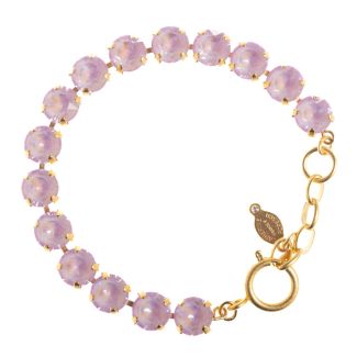 Catherine Popesco Crystal Tennis Bracelet - Lilac Shimmer LV-1652BG-LILAC