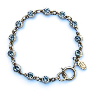 Catherine Popesco Petite Stone Bracelet in Black Diamond and Gold