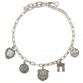 Catherine Popesco French Charm Bracelet In Silver