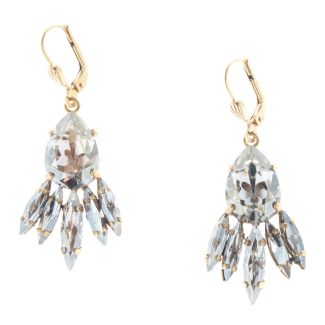 Catherine Popesco Jagged Edge Teardrop Crystal Earrings - Assort Colors
