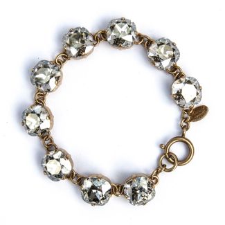 Catherine Popesco Large Stone Crystal Bracelet - Shade and Gold