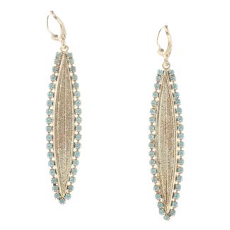 Catherine Popesco Lineage Oblong Earrings with Rhinestone Border