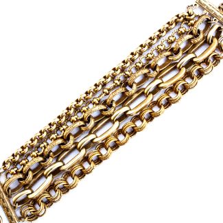 Catherine Popesco Large Multi Chain Gold Bracelet