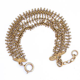 Catherine Popesco Multi Ladder Chain Gold Bracelet