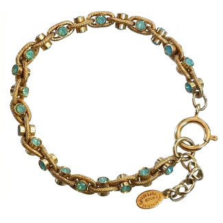 Catherine Popesco Pacific Opal Crystal And Gold Rope Chain Bracelet 