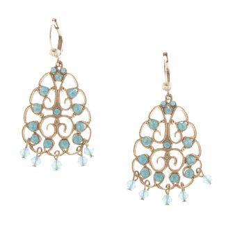 Catherine Popesco Pacific Opal Crystal Beaded Filigree Earrings