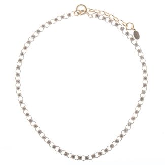 Catherine Popesco Petite Stone Diamond Crystal Tennis Necklace