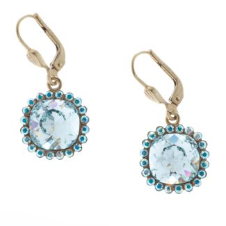 Catherine Popesco Rhinestone Border Crystal Earrings - Assorted Colors