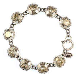 Catherine Popesco Large Stone Crystal Bracelet - Shade & Silver