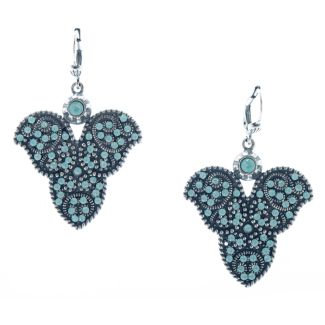 Catherine Popesco Crystal Filigree Leaf Earrings - Assorted Colors