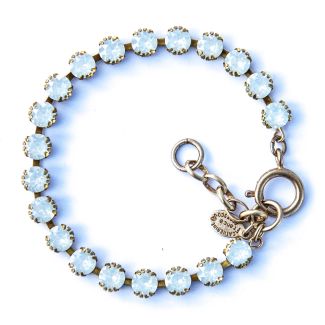 Catherine Popesco Small Stone Crystal Bracelet - White Opal and Gold