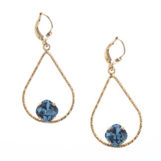 Catherine Popesco Small Teardrop Hoop with Petite Crystal Earrings - Assorted Colors