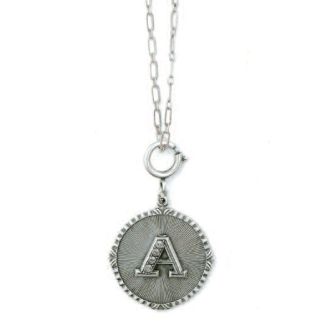 Catherine Popesco Initial Necklace - Silver with Crystal Monogram