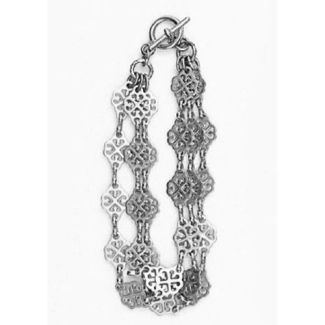 Catherine Popesco Silver Triple Chain Bracelet