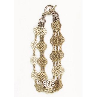 Catherine Popesco Gold Triple Chain Bracelet