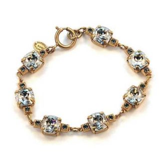 Catherine Popesco 10mm Medium Stone Crystal Bracelet - Shade and Gold