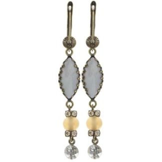 Konplott Jewelry - Earth, Wind & Glamour White Shell Dangle Earrings