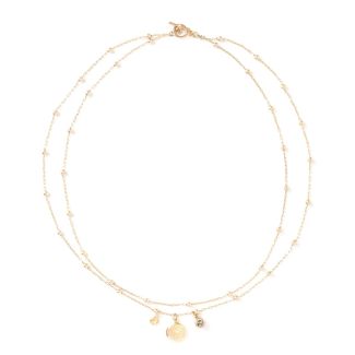 Catherine Popesco Bonne Chance 3 Charm Necklace