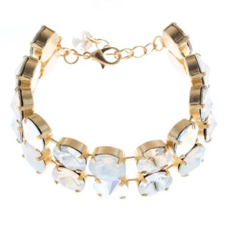 Lisa Marie Jewelry Double Row Rivoli Swarovski Crystal Bracelet