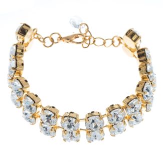 Lisa Marie Jewelry Double Row Swarovski Crystal Tennis Bracelet