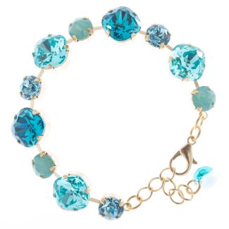 Lisa Marie Jewelry Swarovski Crystal Bracelet - Aqua Combo