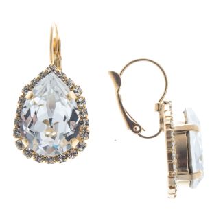 Lisa Marie Teardrop Swarovski Crystal Rhinestone Earrings