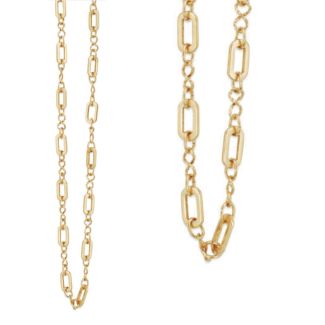 Catherine Popesco Gold Oval Chain Link Necklace - Long or Short