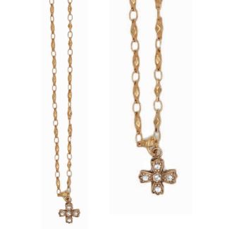 Catherine Popesco Small Gold Cross Pendant Necklace