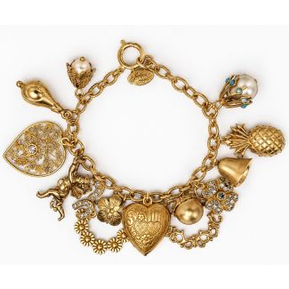 Catherine Popesco Ornamental Charm Bracelet in Gold