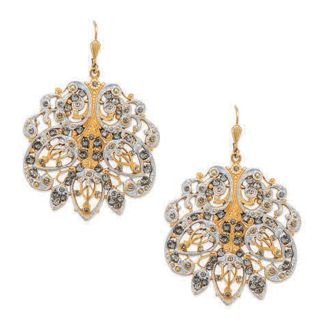 Catherine Popesco Large French Enamel Crystal Earrings