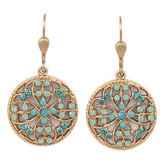 Catherine Popesco Pacific Opal Filigree Medallion Earrings