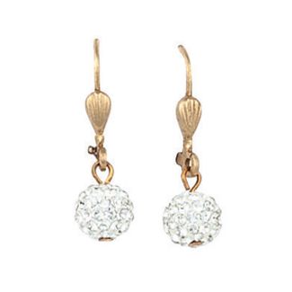 Catherine Popesco Small Pave Globe Crystal Earrings