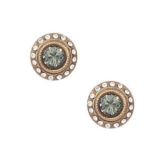 Catherine Popesco Round Rhinestone Post/Stud Earrings - Assorted Colors
