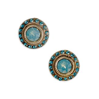 Catherine Popesco Round Rhinestone Post/Stud Earrings - Assorted Colors