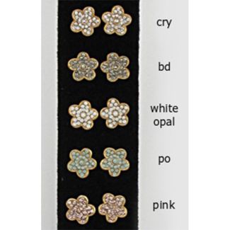 Catherine Popesco Rhinestone Flower Crystal Post Earrings - Assorted Colors