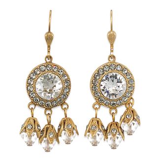 Catherine Popesco Crystal Chandelier Earrings - Black Diamond