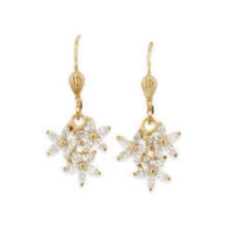 Catherine Popesco Small Crystal Flower Cluster Earrings