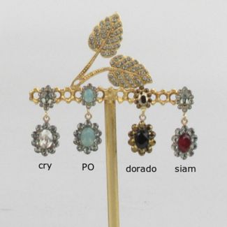 Catherine Popesco Oval Crystal Stud/Post Drop Earrings - Assorted Colors