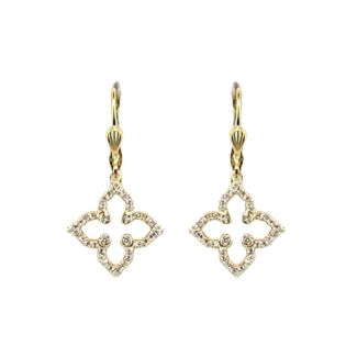 Catherine Popesco Petite Clover Shape Crystal Earrings